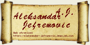 Aleksandar Jefremović vizit kartica